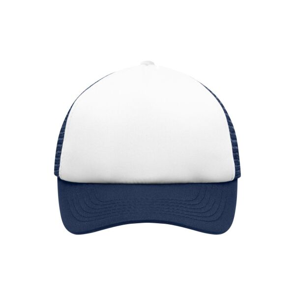 5 Panel Polyester Mesh Cap for Kids white/navy one size 5 Panel Polyester Mesh Cap for Kids white/navy one size