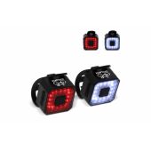 Oplaadbare fietslampjes set - Zwart