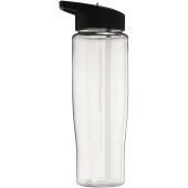 H2O Active® Tempo 700 ml sportfles met fliptuitdeksel - Transparent/Zwart