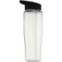 H2O Active® Tempo 700 ml sportfles met fliptuitdeksel - Transparant/Zwart