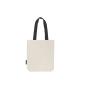 TWILL BAG WITH CONTRAST HANDLES, NATURE/BLACK, One size, NEUTRAL