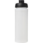 Baseline® Plus grip 750 ml sportfles met flipcapdeksel - Transparent/Zwart