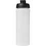 Baseline® Plus grip 750 ml sportfles met flipcapdeksel - Transparant/Zwart