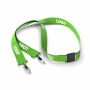 Polyester Pantone-gematchte zeefdruk keycord met 2 clips