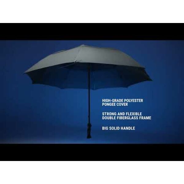 Falcone - Sturm Regenschirm - Handffnung - Windsicher - 130 cm - Schwarz Falcone - Sturm Regenschirm - Handffnung - Windsicher - 130 cm - Schwarz