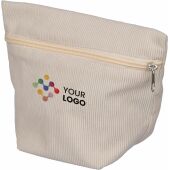 Corduroy toilettasje Tia grijs