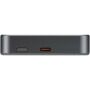 Avis 10.000 mAh RCS powerbank van gerecycled aluminium met magnetische aansluiting - Donkermetaal