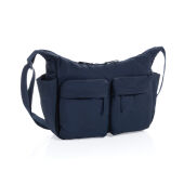 KENTO URBAN RCS gerecyclede nylon gewatteerde schoudertas, donkerblauw KENTO URBAN RCS gerecyclede nylon gewatteerde schoudertas, donkerblauw