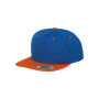 Classic snapbackpet in twee kleuren ROYAL / ORANGE One Size