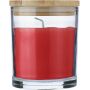 Glazen kaars Riven rood