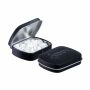 Mini scharnierblikje embossing Mat Zwart Pepermunt suikervrij Mini scharnierblikje embossing Mat Zwart Pepermunt suikervrij