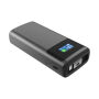 Quantum RCS ultra-fast PD45W 10.000mAh powerbank met scherm, grijs, zwart