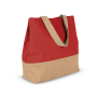 Shopper van jute- & katoencanvas Arandano Red / Natural One Size