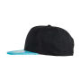 Bronx Glitter Flat Peak Snapback Cap - Black/Pink - One Size