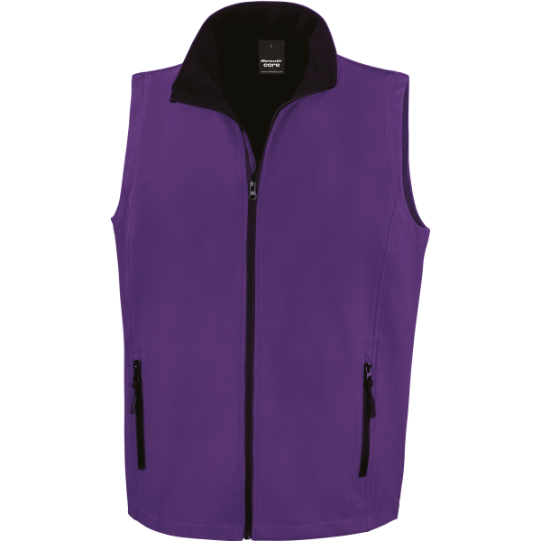 Core Printable Softshell Bodywarmer Purple / Black 4XL Core Printable Softshell Bodywarmer Purple / Black 4XL