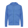 Iqoniq Abisko recycled cotton zip through hoodie, heather blue (XXL)