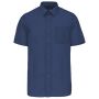 Ace - Heren overhemd korte mouwen Deep Blue XXL