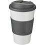 Americano® 350 ml geïsoleerde beker met handvat - Wit/Grijs Americano® 350 ml geïsoleerde beker met handvat - Wit/Grijs