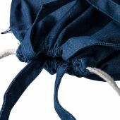 Gerecycled denim trekkoordrugtas Dex blauw