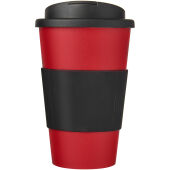 Americano® 350 ml geïsoleerde beker met handvat - Rood/Zwart