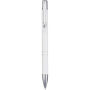 Moneta aluminium balpen (blauwe inkt) - Wit