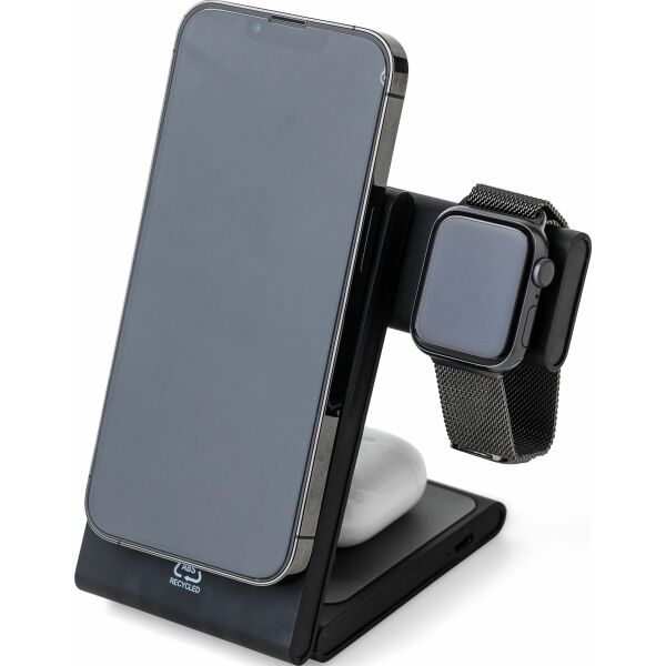 3-in-1 magnetische oplader Valerio zwart 3-in-1 magnetische oplader Valerio zwart