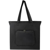 EcoFold RPET opvouwbare draagtas 16 l - Zwart