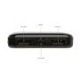 RCS gerecycled plastic 5.000 mAh powerbank, zwart