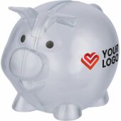 Recycled PS-kunststof spaarvarken Vivi rood