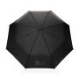 Kaycey 21" AWARE™ RPET Acaciahouten mini auto open paraplu, zwart