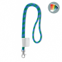Polyester 2-kleurige koord-lanyard met full color label