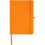 Teak A5 gerecycled notitieboek met harde kaft en gelinieerde pagina's - Oranje