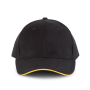 Orlando - 6 panel cap Black / Yellow One Size Orlando - 6 panel cap Black / Yellow One Size