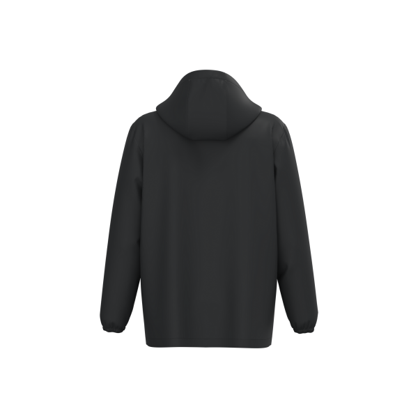 Ecologische waterdichte uniseks windbreaker met kwartrits Black XXS Ecologische waterdichte uniseks windbreaker met kwartrits Black XXS