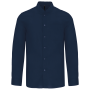 Herenoverhemd met "Mao" kraag lange mouwen Navy 4XL Herenoverhemd met "Mao" kraag lange mouwen Navy 4XL