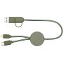 Citala 5-in-1 30 cm datasynchronisatie- en 27 W snellaadkabel van gerecycled plastic - Heather groen