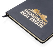 A5 standaard hardcover PU notitieboek, zwart