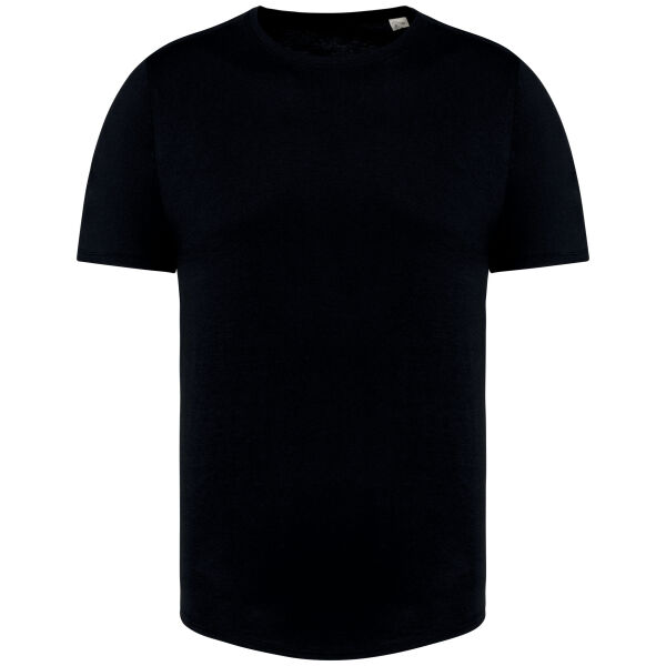 Ecologisch T-shirt afgerond boord ronde hals korte mouwen Heren
