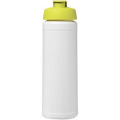 Baseline® Plus 750 ml sportfles met flipcapdeksel - Wit/Lime