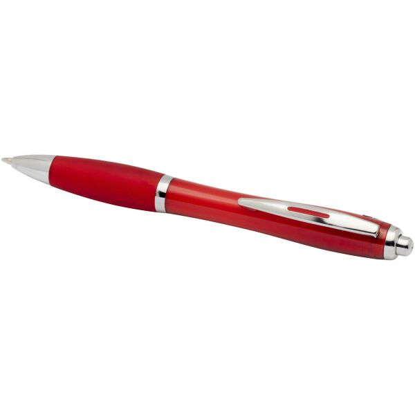 Nash RCS balpen van gerecycled plastic met gekleurde behuizing en grip (zwarte inkt) - Rood Nash RCS balpen van gerecycled plastic met gekleurde behuizing en grip (zwarte inkt) - Rood