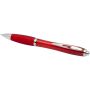 Nash RCS balpen van gerecycled plastic met gekleurde behuizing en grip (zwarte inkt) - Rood