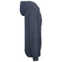 Ecologische badstof sweater met rits en capuchon Navy Blue XS
