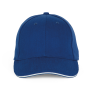 Baseballpet - 6 panelen Royal Blue / White One Size