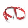 Polyester Pantone-gematchte zeefdruk keycord met 2 clips