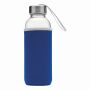 TAKE WELL - Glazen fles kobaltblauw, transparant