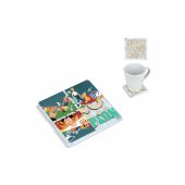 Boter-kaas-en-eieren onderzetter - Wit