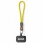 Sleutelhanger & telefoonhouder met koord met leren uiteinde Sleutelhanger & telefoonhouder met koord met leren uiteinde