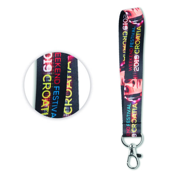 Korte lanyard - Volledig bedrukt