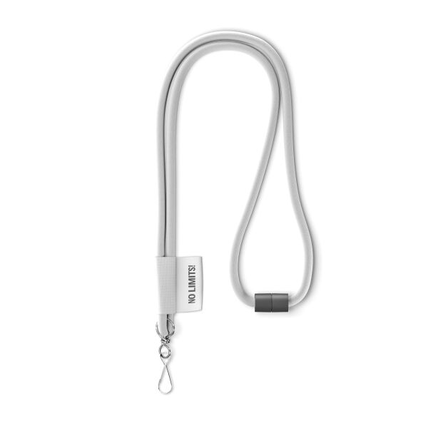 Polyester 2-kleurige koord-lanyard met full color label Polyester 2-kleurige koord-lanyard met full color label