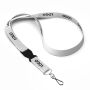 Afneembare lanyard van biologisch katoen met zeefdruk Afneembare lanyard van biologisch katoen met zeefdruk